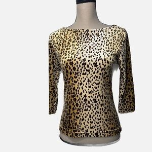 Limited Too Tan and Black Leopard Print Top Juniors size XL